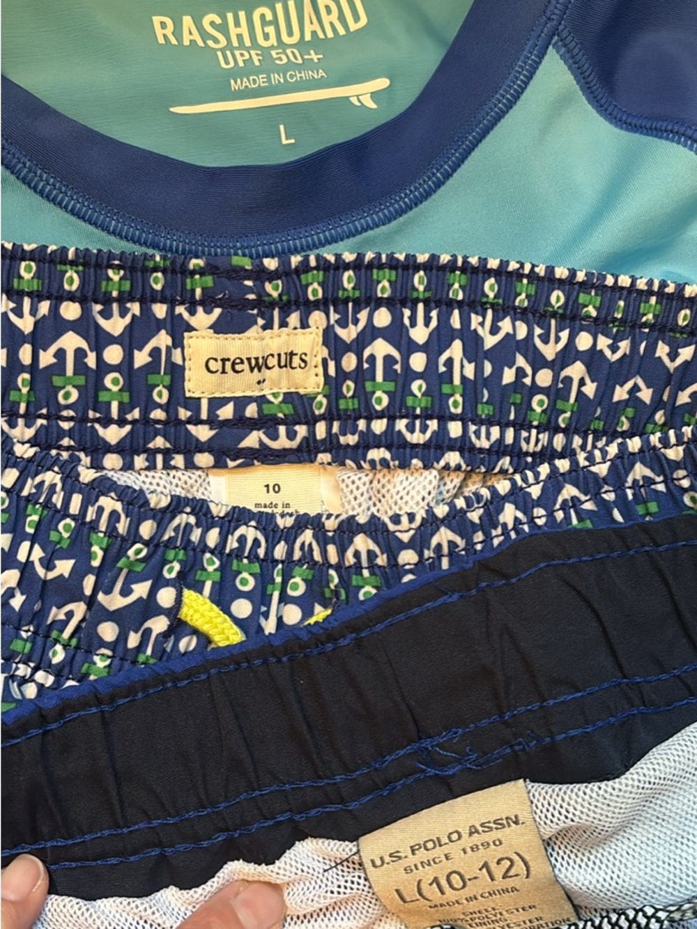 NWT& like new rash guard & 2 pairs of swim trunks bundle - Picture 2 of 3